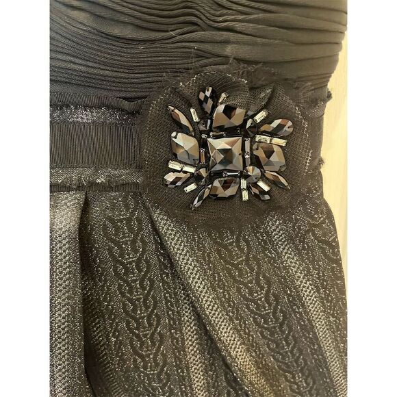 🆕 BCBGMAXAZRIA Women's Black Strapless Knee Length Cocktail Dress Size 2 - Picture 7 of 14